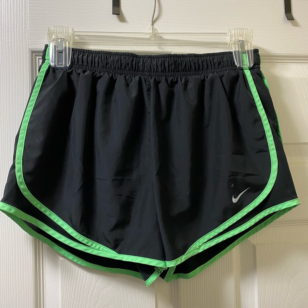 Nike large Dri-Fit shorts. Lime green and black